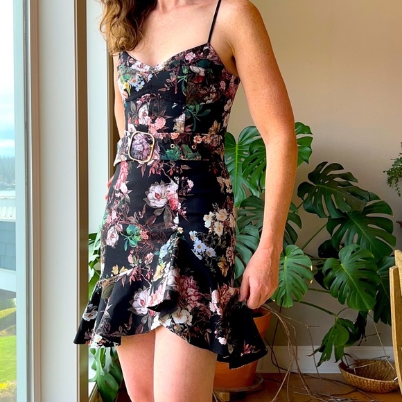 NICHOLAS Arielle Floral Ruffle Mini Dress - Picture 3 of 13